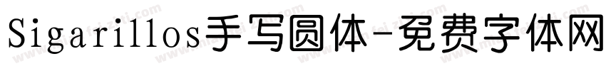 Sigarillos手写圆体字体转换
