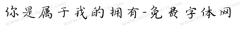 你是属于我的拥有字体转换