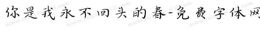 你是我永不回头的春字体转换