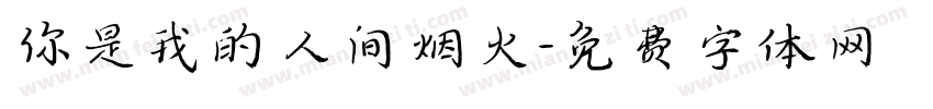 你是我的人间烟火字体转换