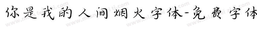 你是我的人间烟火字体字体转换