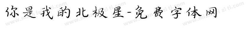 你是我的北极星字体转换