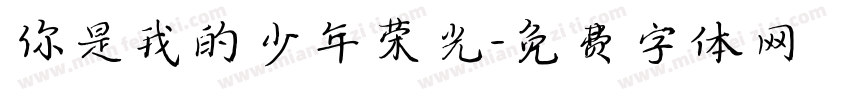 你是我的少年荣光字体转换
