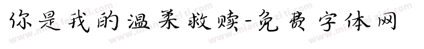 你是我的温柔救赎字体转换