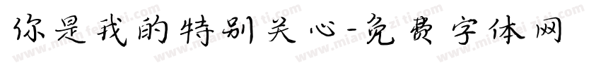 你是我的特别关心字体转换
