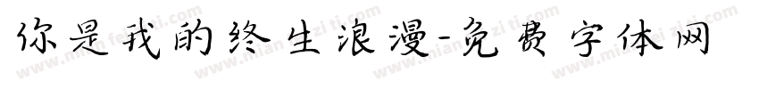 你是我的终生浪漫字体转换