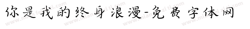 你是我的终身浪漫字体转换