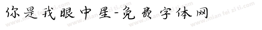 你是我眼中星字体转换