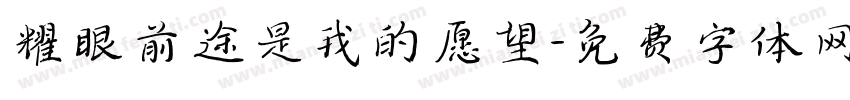 耀眼前途是我的愿望字体转换