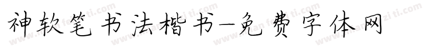 神软笔书法楷书字体转换