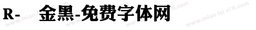 R-儷金黑字体转换