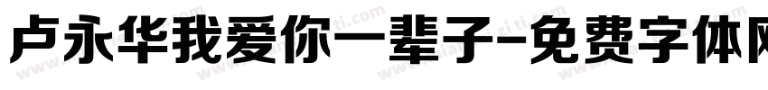 卢永华我爱你一辈子字体转换
