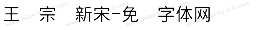 王汉宗细新宋字体转换