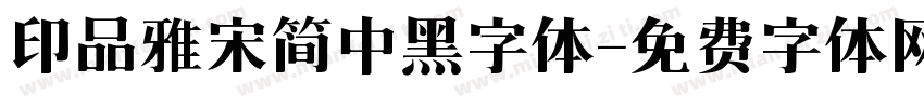 印品雅宋简中黑字体字体转换