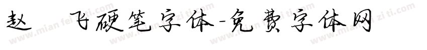 赵汝飞硬笔字体字体转换