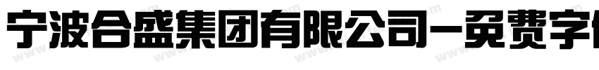 宁波合盛集团有限公司字体转换