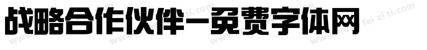 战略合作伙伴字体转换
