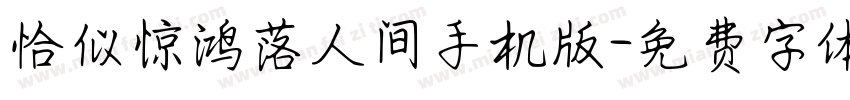 恰似惊鸿落人间手机版字体转换