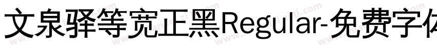文泉驿等宽正黑Regular字体转换