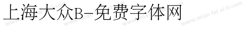 上海大众B字体转换