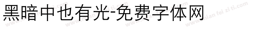 黑暗中也有光字体转换