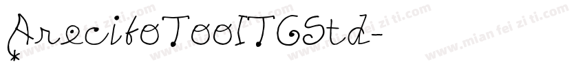 AreciboTooITCStd字体转换