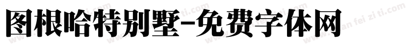 图根哈特别墅字体转换
