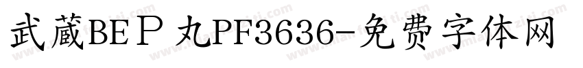 武蔵BEＰ丸PF3636字体转换