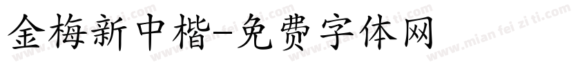 金梅新中楷字体转换