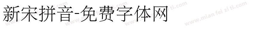 新宋拼音字体转换