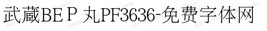 武蔵BEＰ丸PF3636字体转换