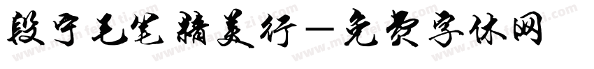 段宁毛笔精美行字体转换