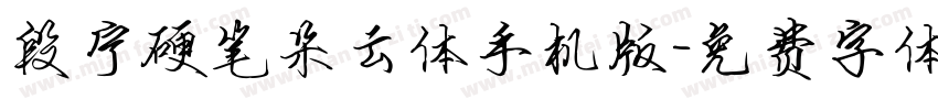 段宁硬笔朵云体手机版字体转换