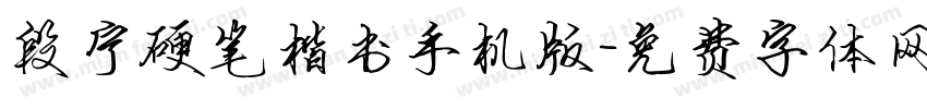段宁硬笔楷书手机版字体转换