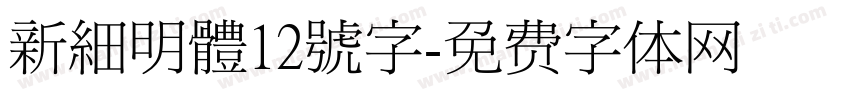 新細明體12號字字体转换