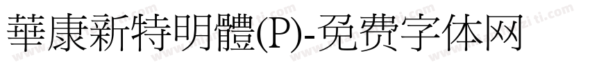 華康新特明體(P)字体转换