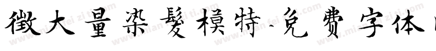 徵大量染髮模特字体转换