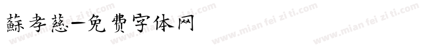 蘇孝慈字体转换