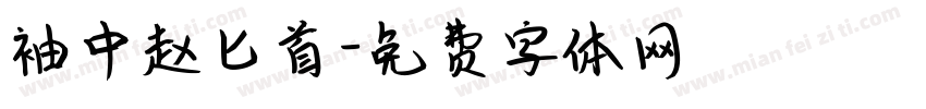 袖中赵匕首字体转换