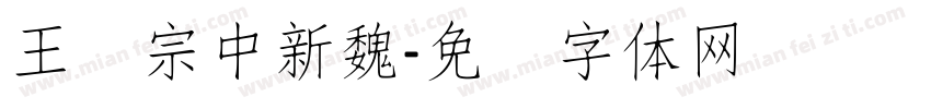 王汉宗中新魏字体转换