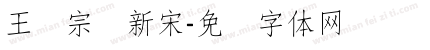 王汉宗细新宋字体转换