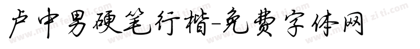 卢中男硬笔行楷字体转换