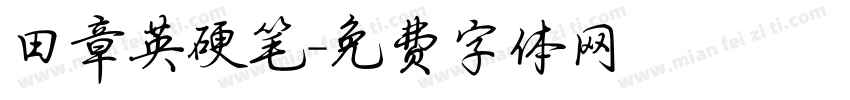 田章英硬笔字体转换