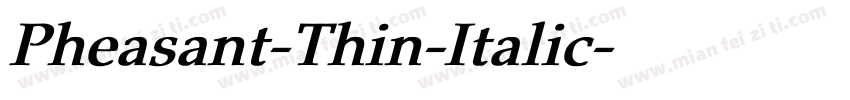 Pheasant-Thin-Italic字体转换