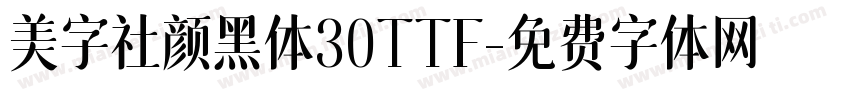 美字社颜黑体30TTF字体转换