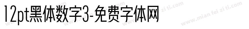12pt黑体数字3字体转换