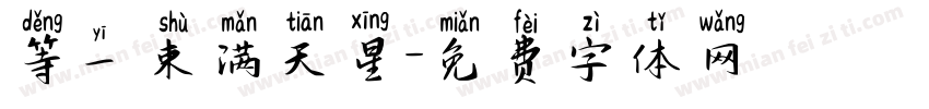 等一束满天星字体转换