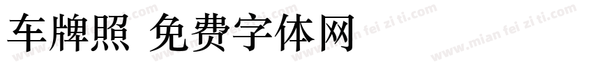 车牌照字体转换