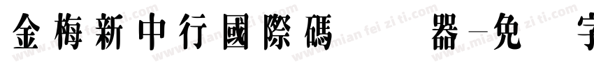 金梅新中行國際碼转换器字体转换