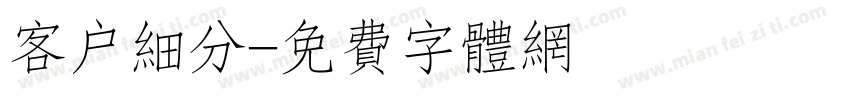客户细分字体转换